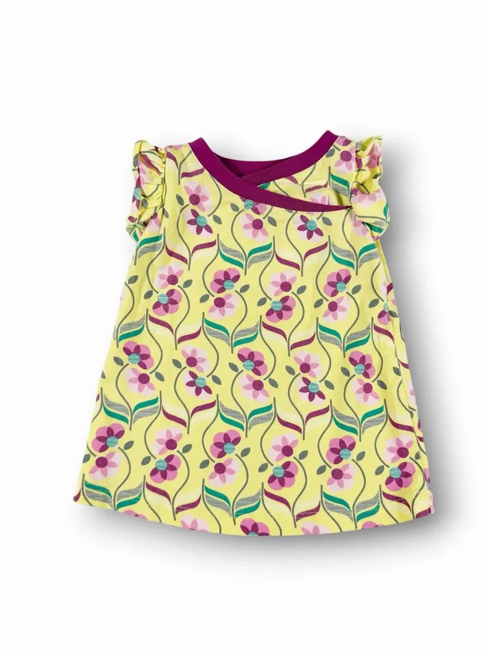 Tea Collection Floral Print Dress Yellow Size 3–6 Months